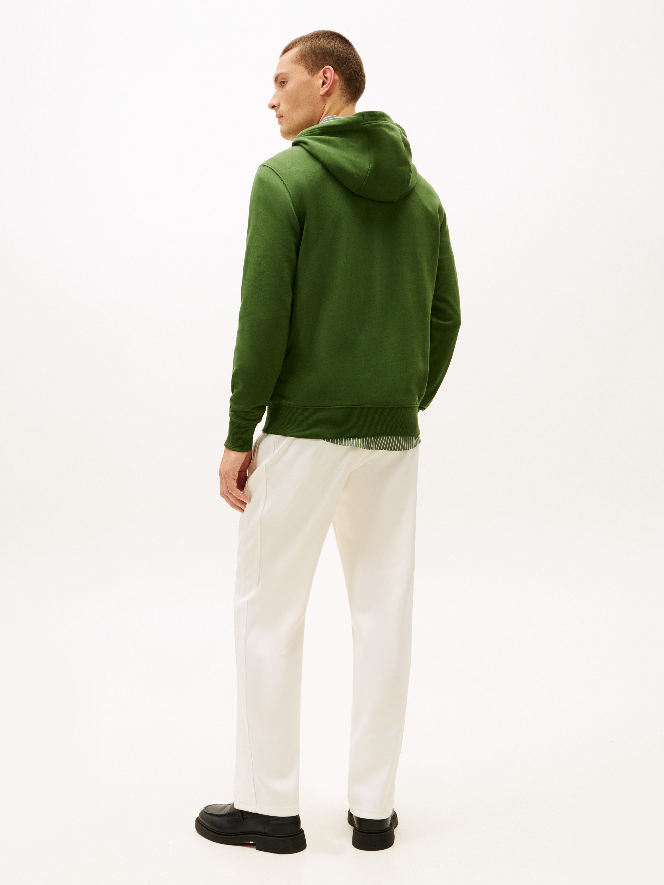 Tommy Hilfiger Hoodie ESSENTIAL TERRY mit Tunnelzug und Flag-Stickerei
