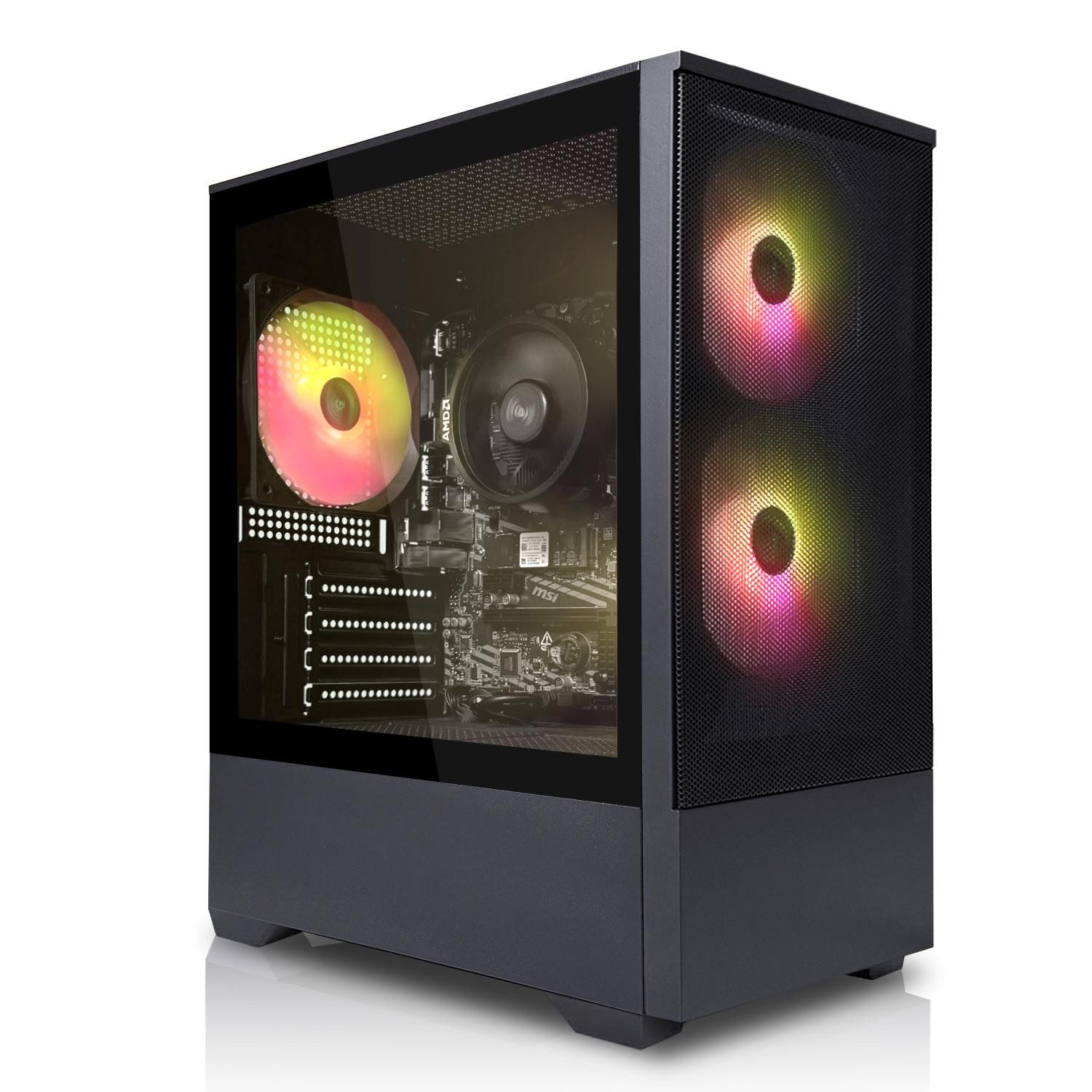 SYSTEMTREFF Basic Gaming-PC (AMD 5700G 5700G, RX Vega 8, 16 GB RAM, 500 GB SSD, Luftkühlung)