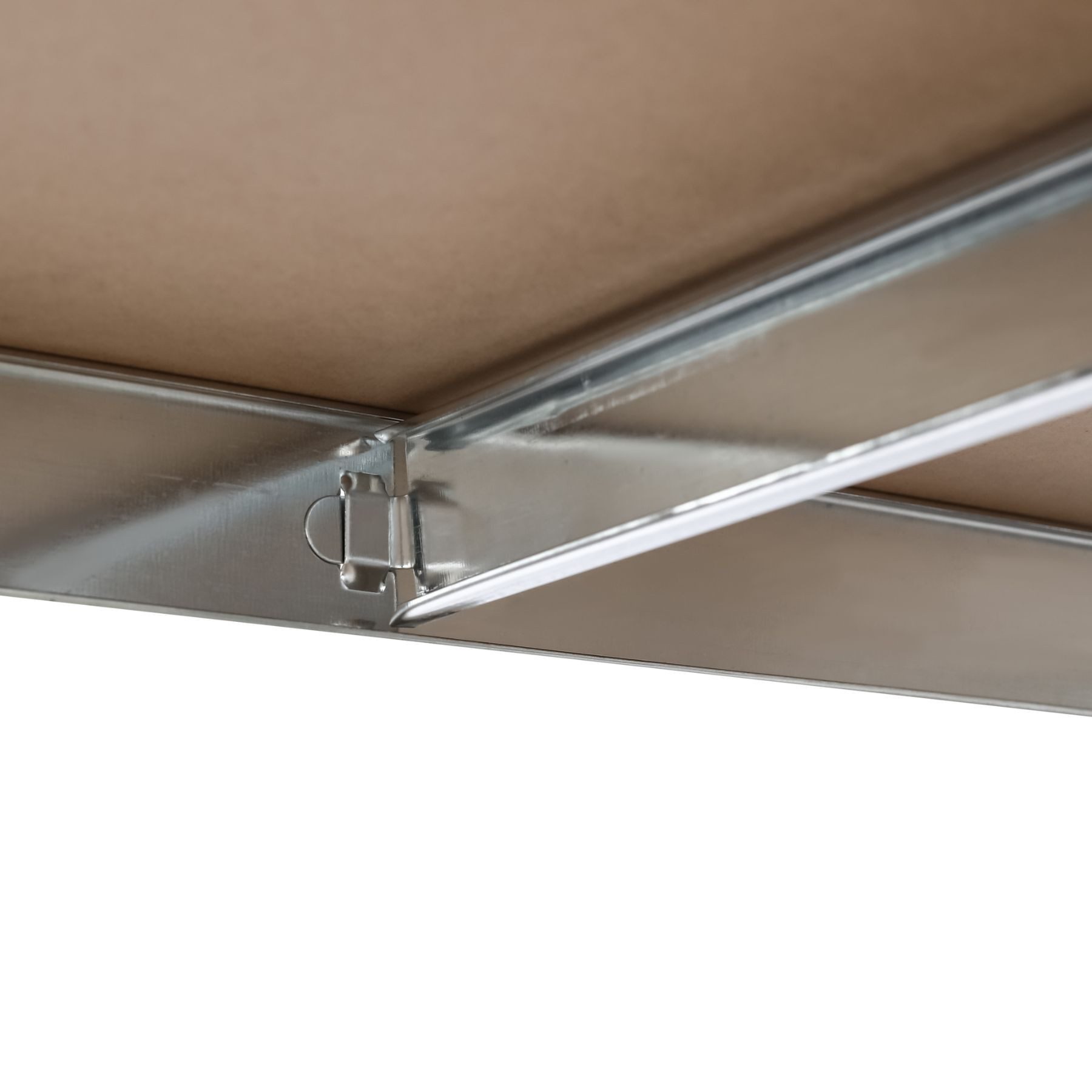 SCHULTE Regalwelt Schwerlastregal mit 5 MDF-Böden, 180x40x40 cm, 150 kg/Boden, verzinkt – Bild 3 von 5