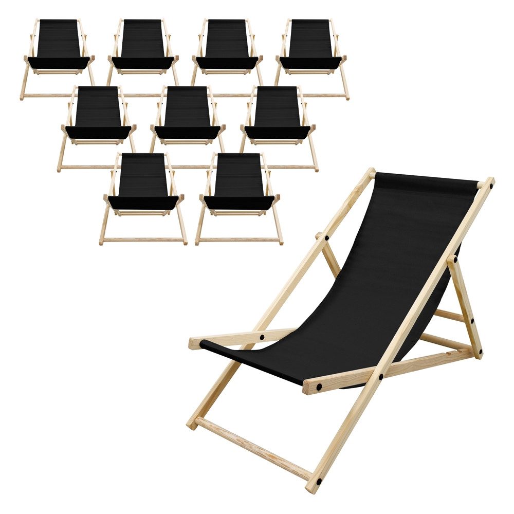 ECD Germany Gartenliege Holz Beachstuhl klappbarer günstig online kaufen