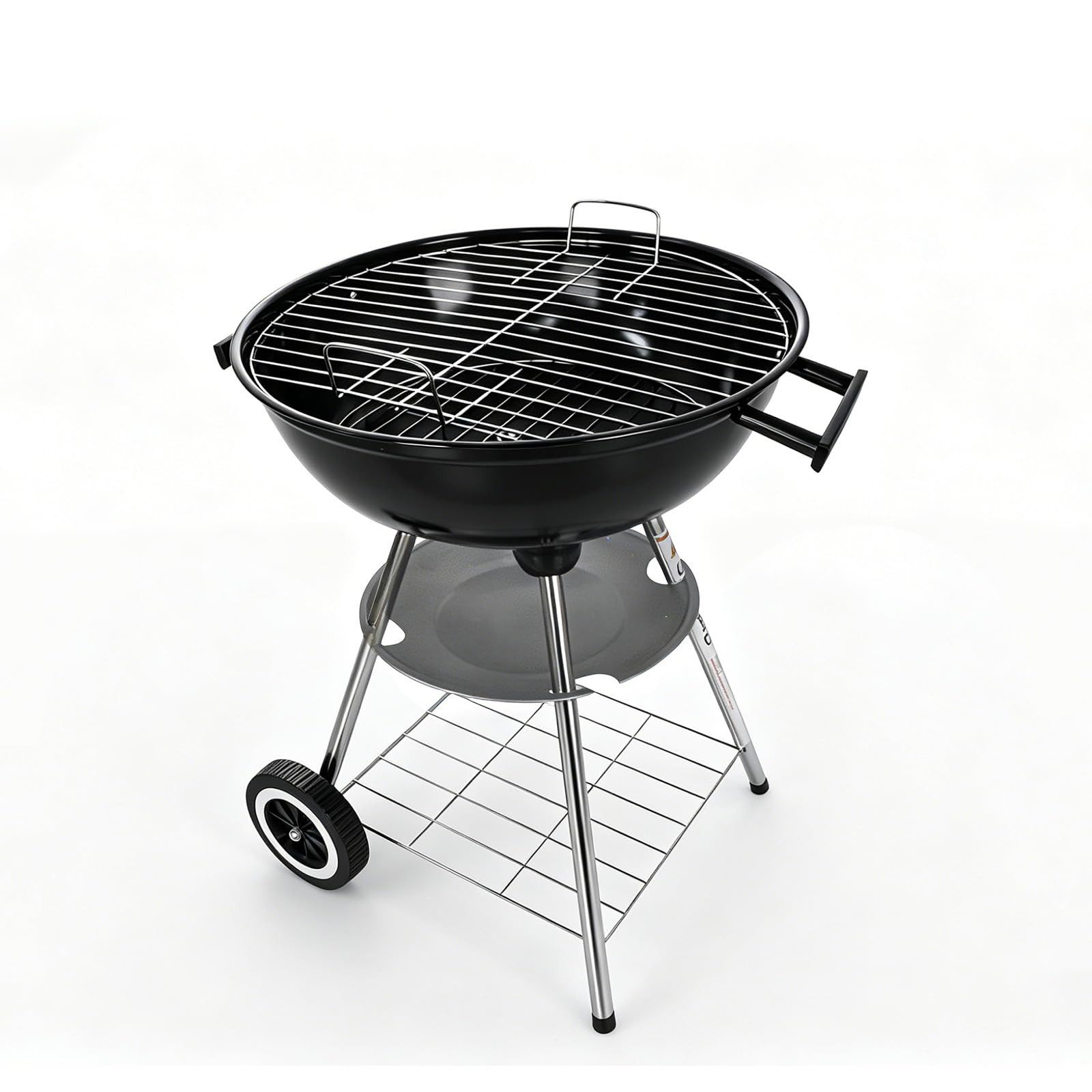 LQWELL Holzkohlegrill Compact Kettle Kugelgrill Tragbarer Holzkohlegrill mit Deckel, Edelstahl-Griff, Robust & langlebig Geschenkidee für Grillfans, für alle, die gerne Familie, Freunde und BBQ-Partys