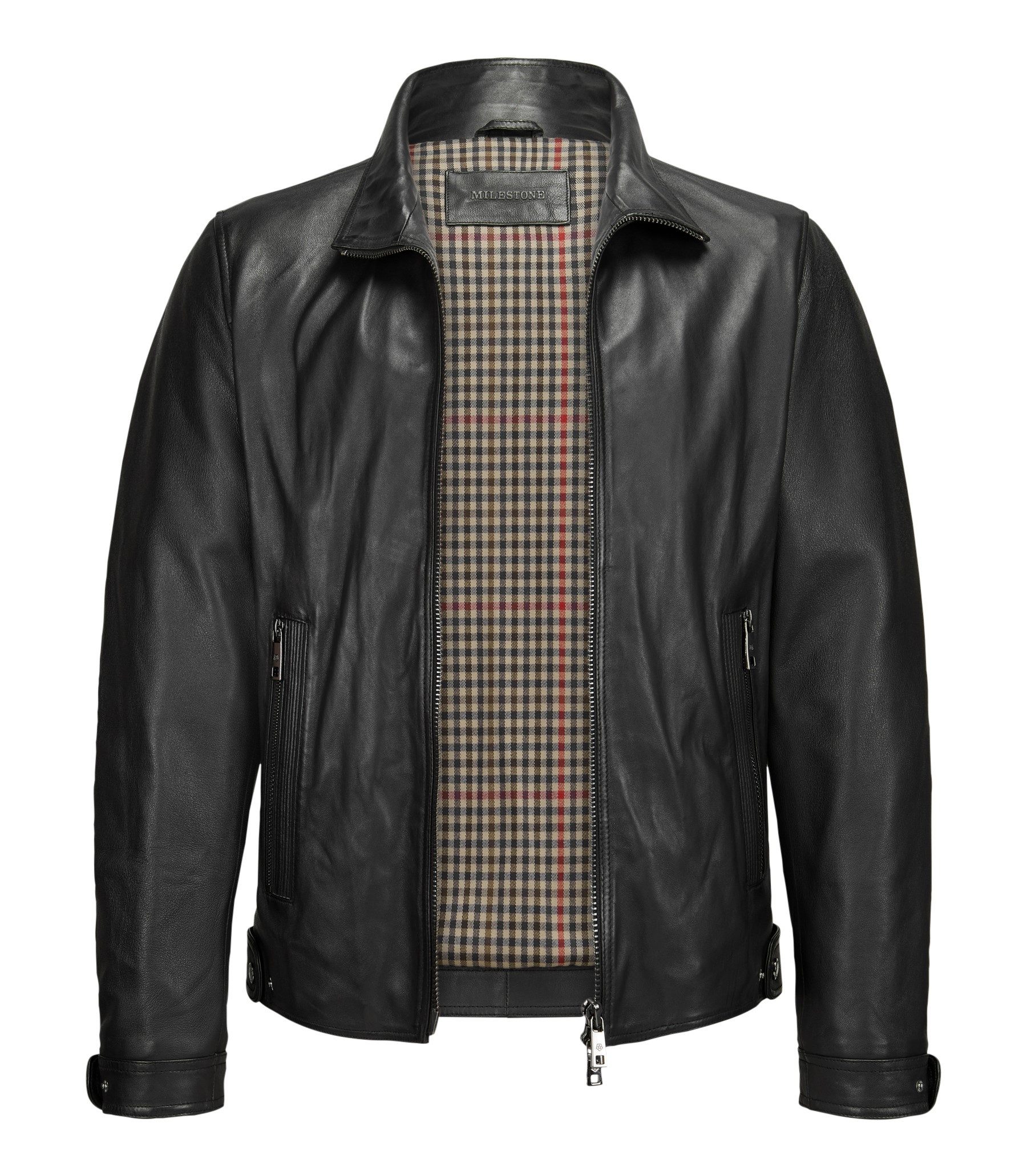Milestone Lederjacke MSNagano moderner Biker-Look aus Lammleder leicht gefü günstig online kaufen