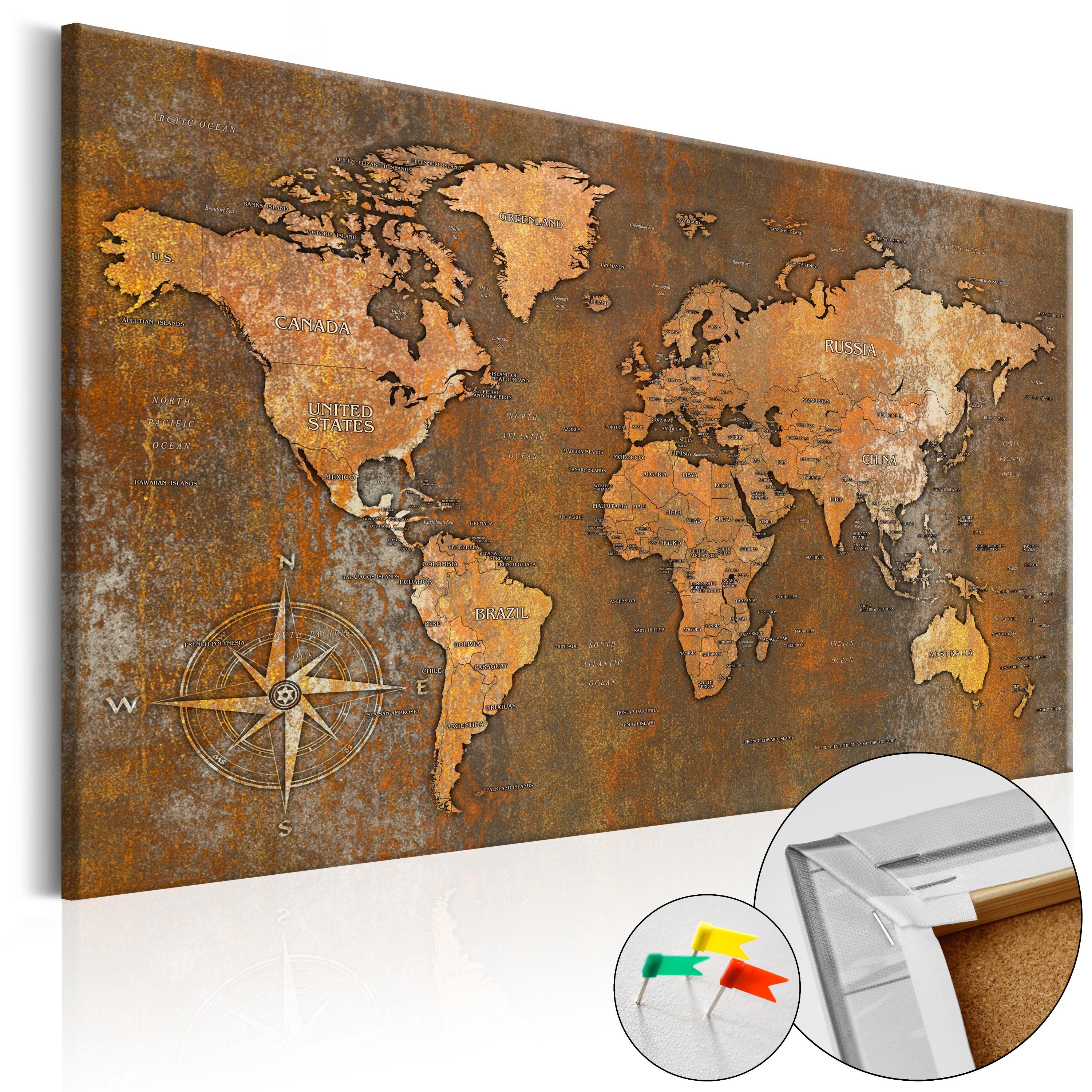 Artgeist Pinnwand Rusty World [Cork Map]