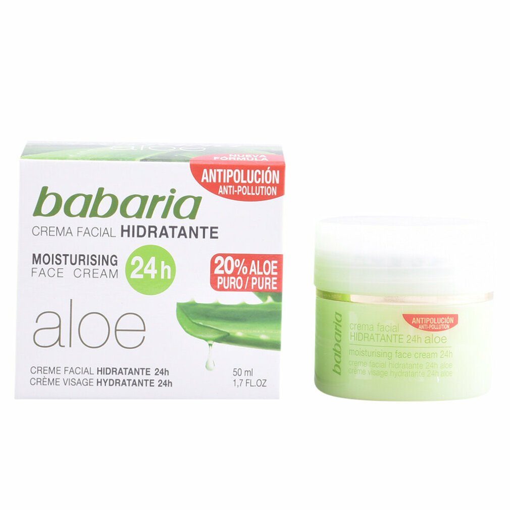 babaria Tagescreme Babaria Aloe Vera 24hr Moisturising Face Cream 50ml