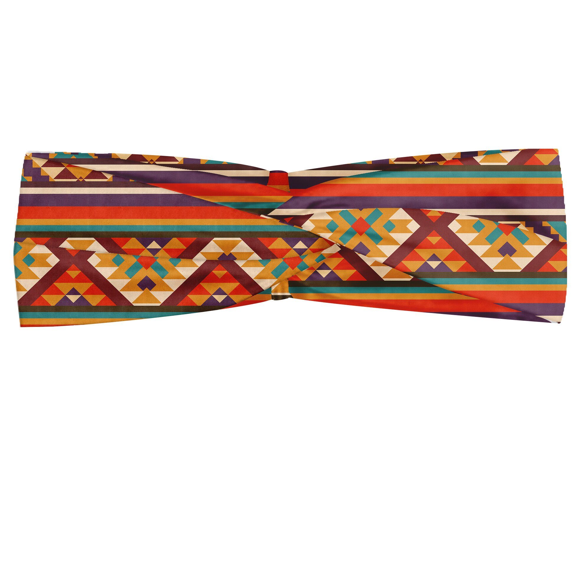 Abakuhaus Stirnband Elastisch und Angenehme alltags accessories Bunt Aztec Tribal
