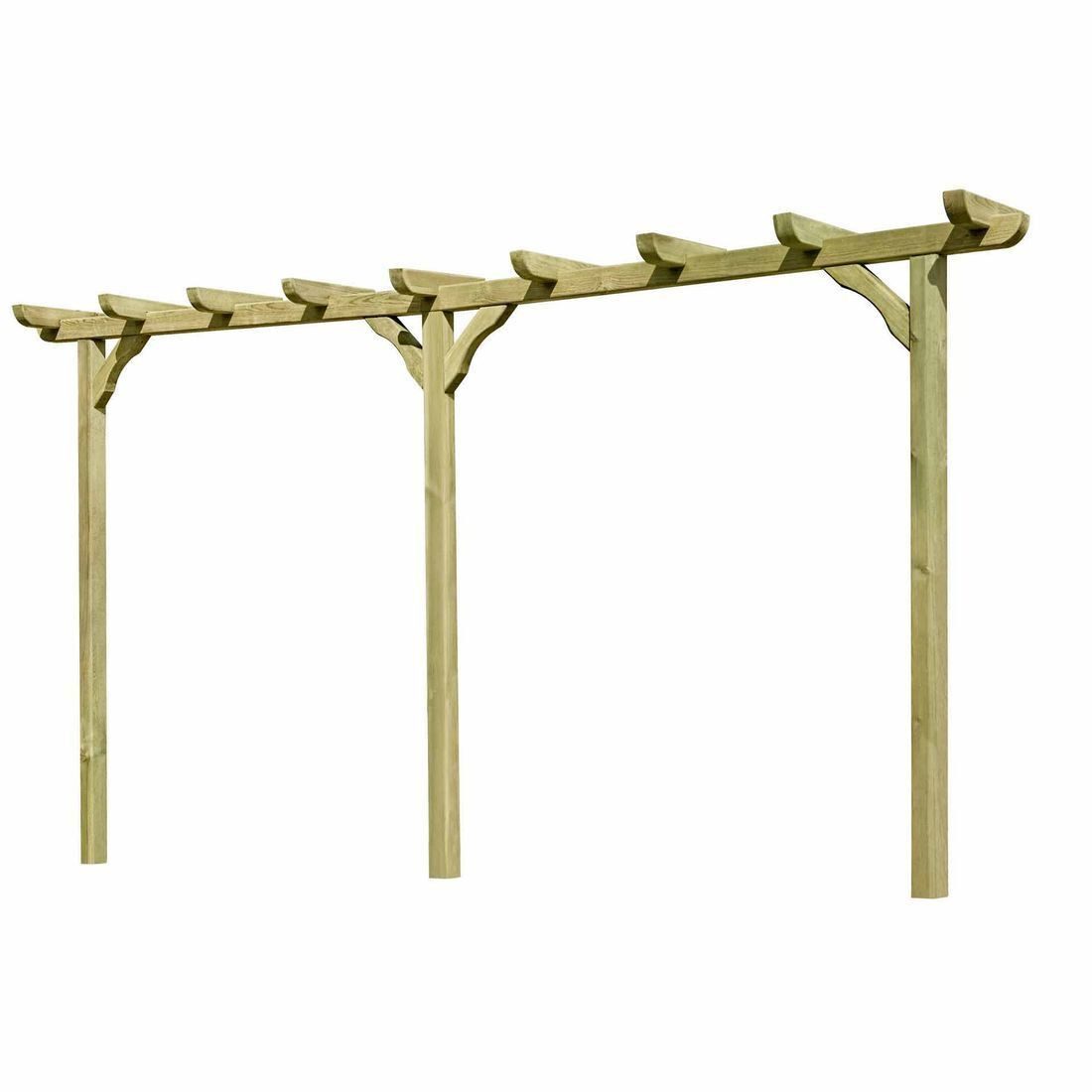 Gartenpirat Pergola Pergola aus Holz 450 cm lang Torbogen Rankhilfe Rankgerüst Blumenbogen
