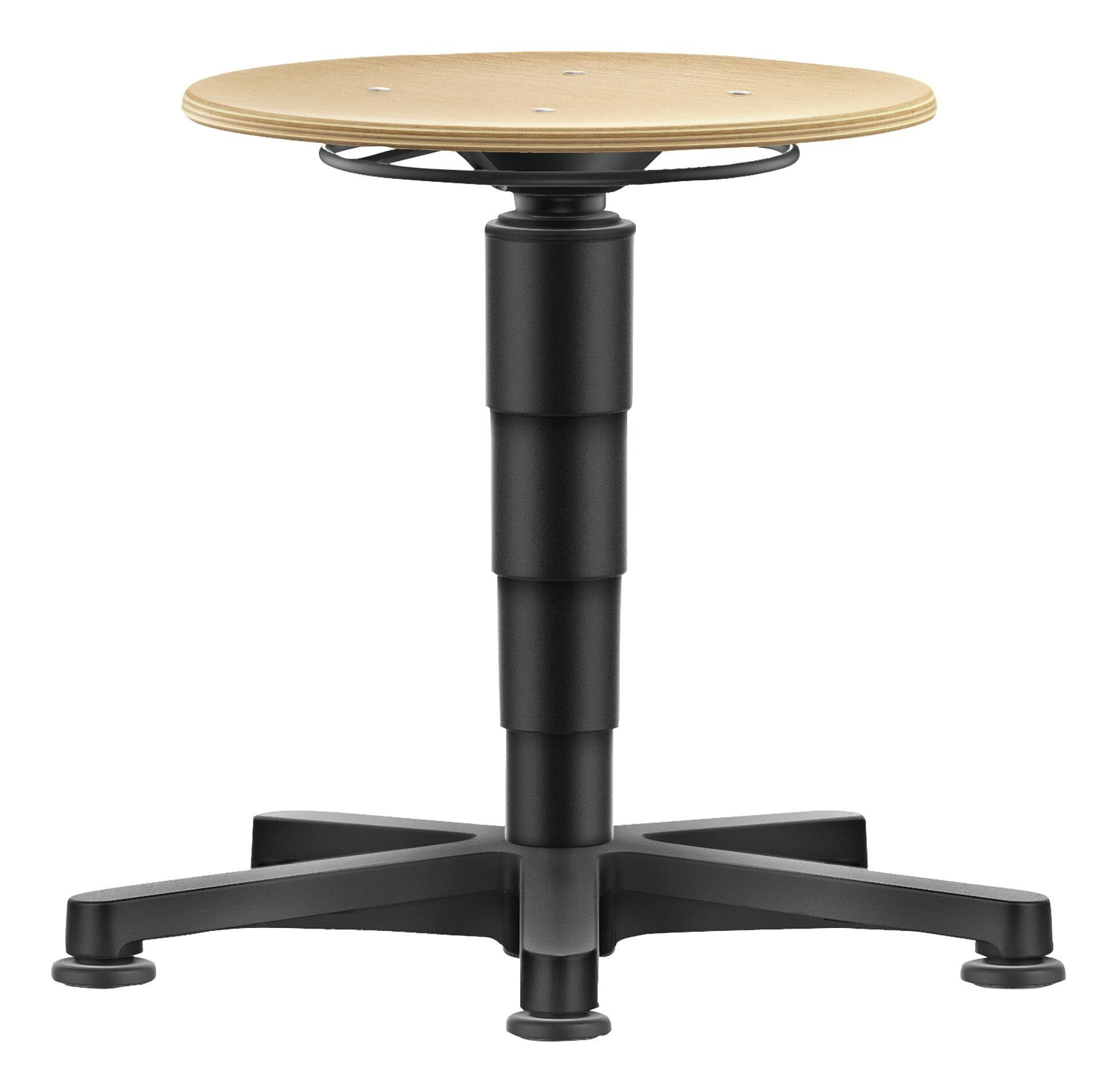 bimos Табуретки, Вращающийся табурет Holz Rundsitz Sitzhöhe 450 - 650 mm mit Gleiter