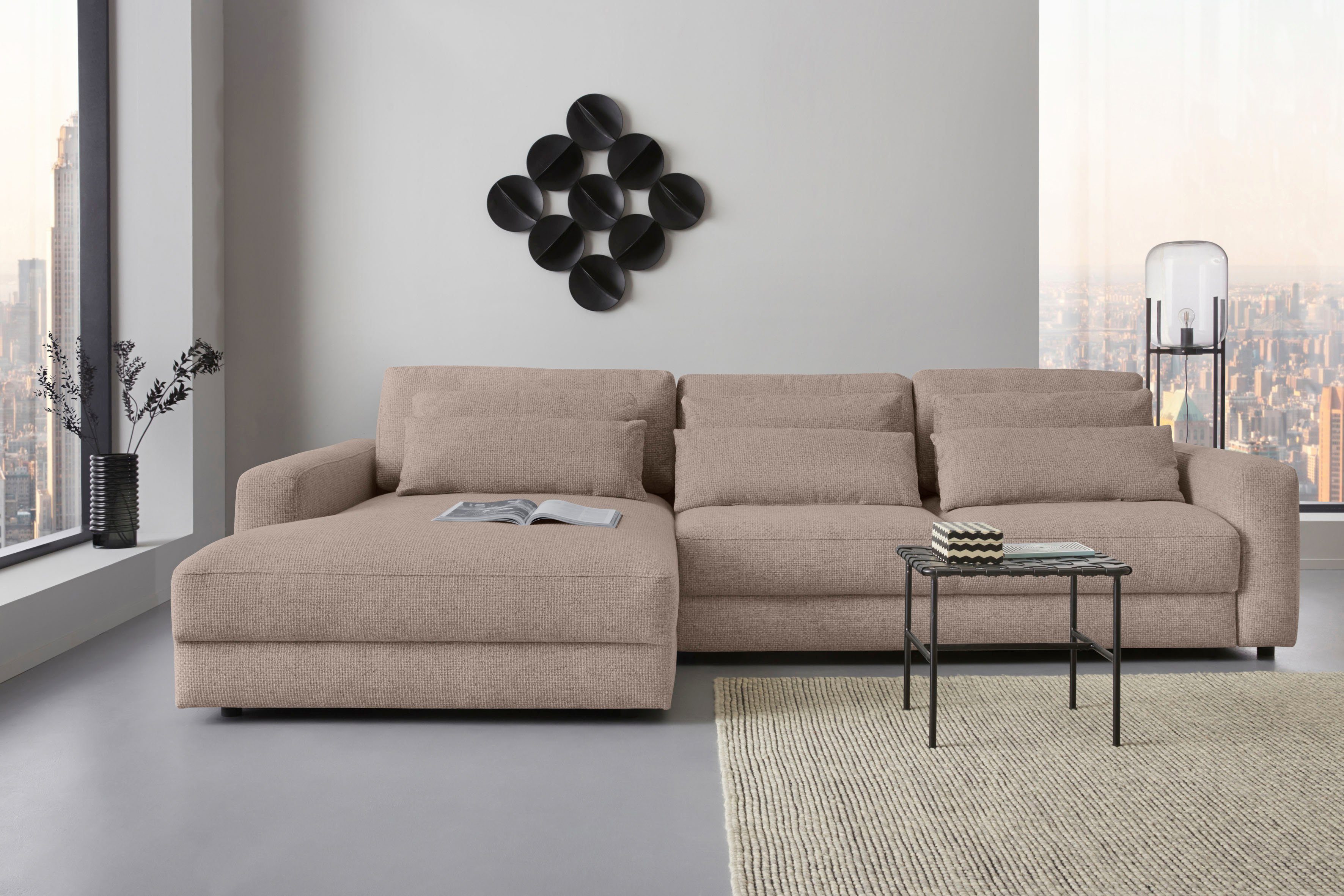PLACES OF STYLE Ecksofa "Bloomfield, bequem und elegant, OTTOs Choice, Brei günstig online kaufen