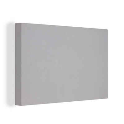 OneMillionCanvasses® Leinwandbild Metalldruck - Grau, (1 St), Wandbild Leinwandbilder, Aufhängefertig, Wanddeko, 60x40 cm