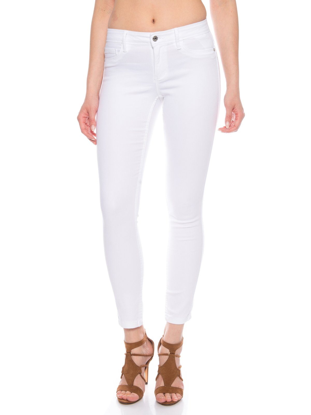 ONLY Stretch-Jeans Only Damen Skinny Jeans Hose mit Stretch in weiß Regulare Leibhöhe