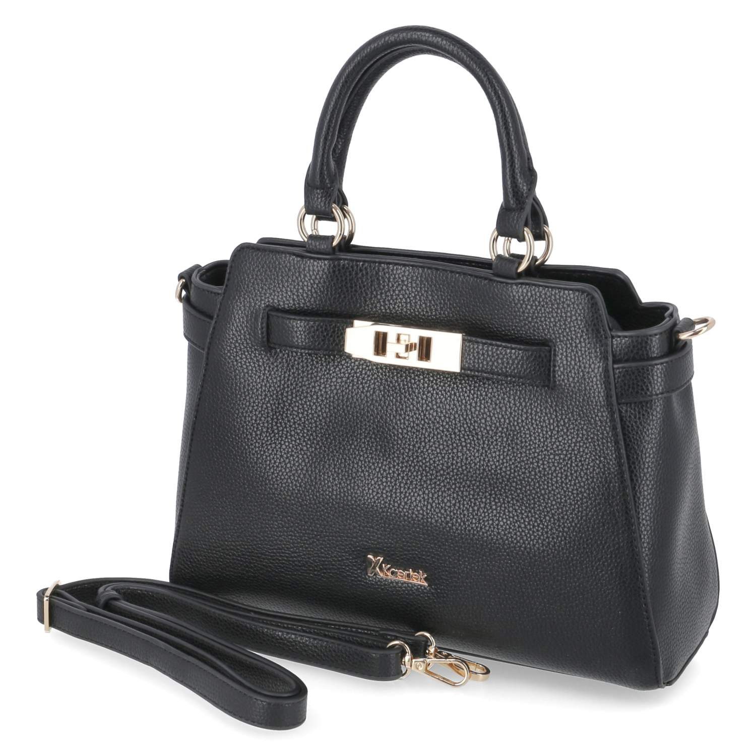 Handtasche Kaerlek 1006142-200 Damen Henkeltaschen Kunstleder black