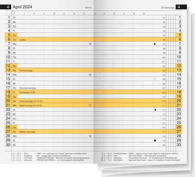 RIDO Taschenkalender rido Kalender 2024 Ersatzkalender mini-planer 15 70-45600004, Jahres?bersicht aktuelles Jahr und Folgejahr