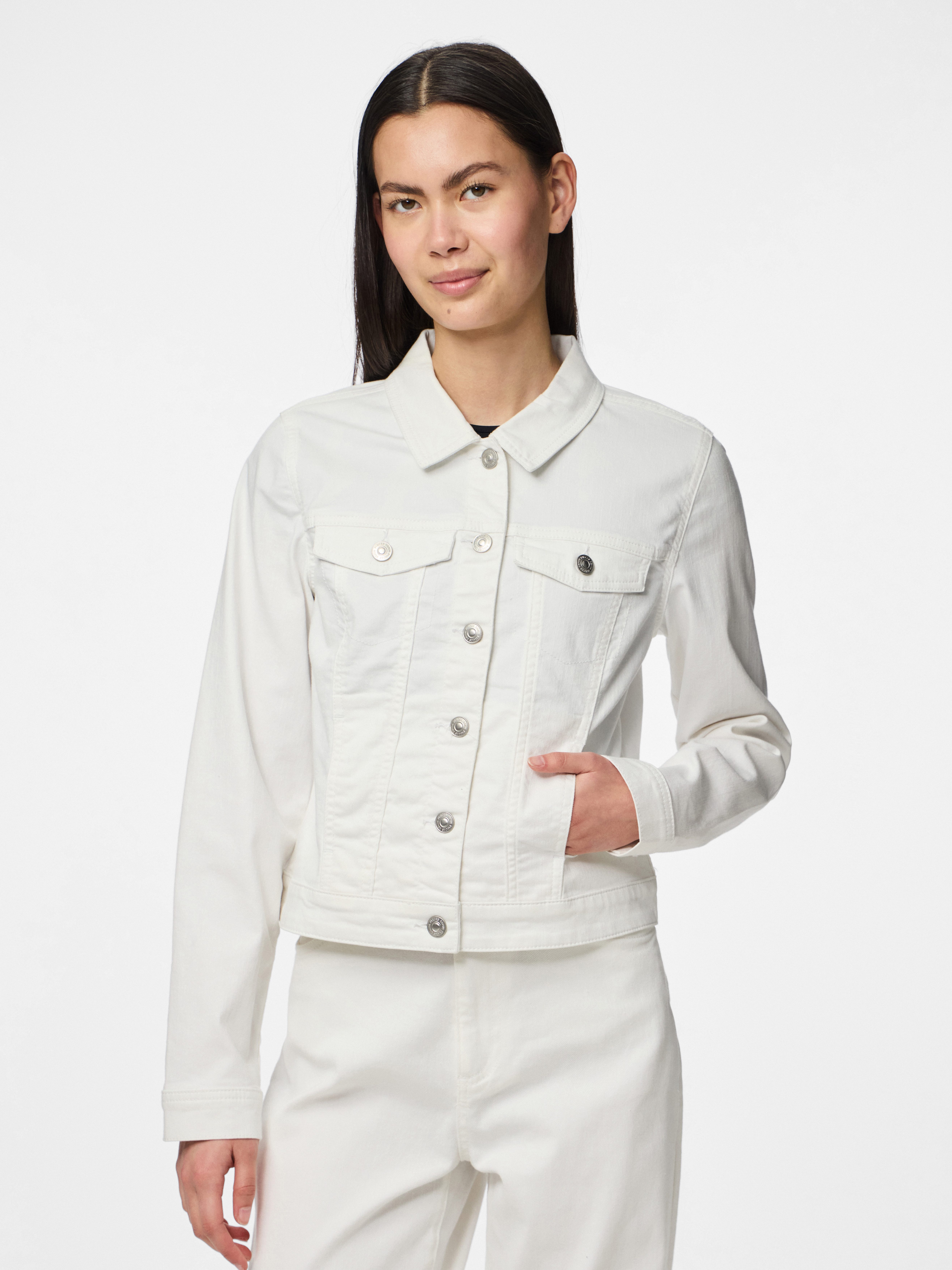 pieces Jeansjacke PCOIA LS DNM JACKET BWHI NOOS BC günstig online kaufen