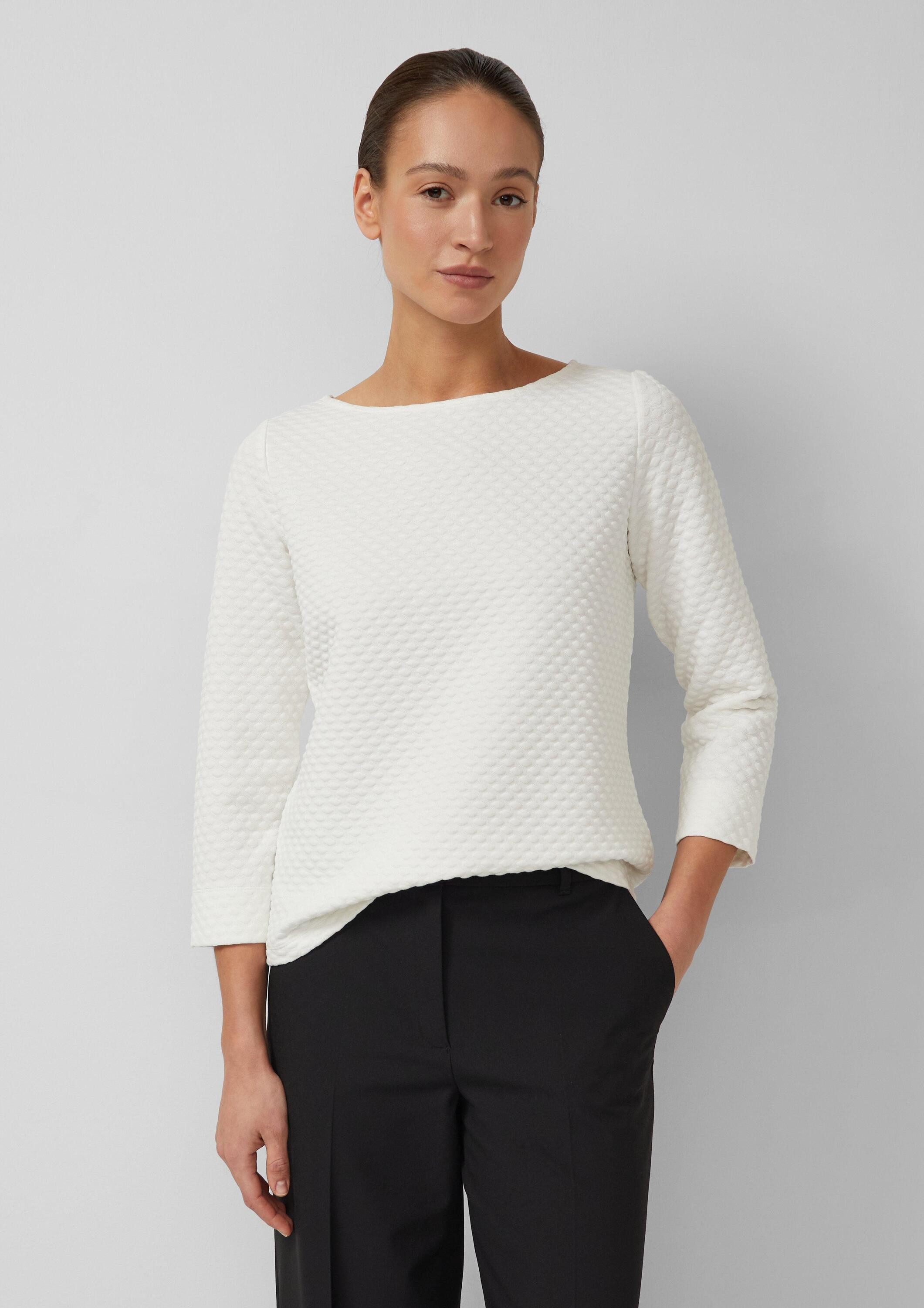 3/4 Arm-Pullover Sweatshirt