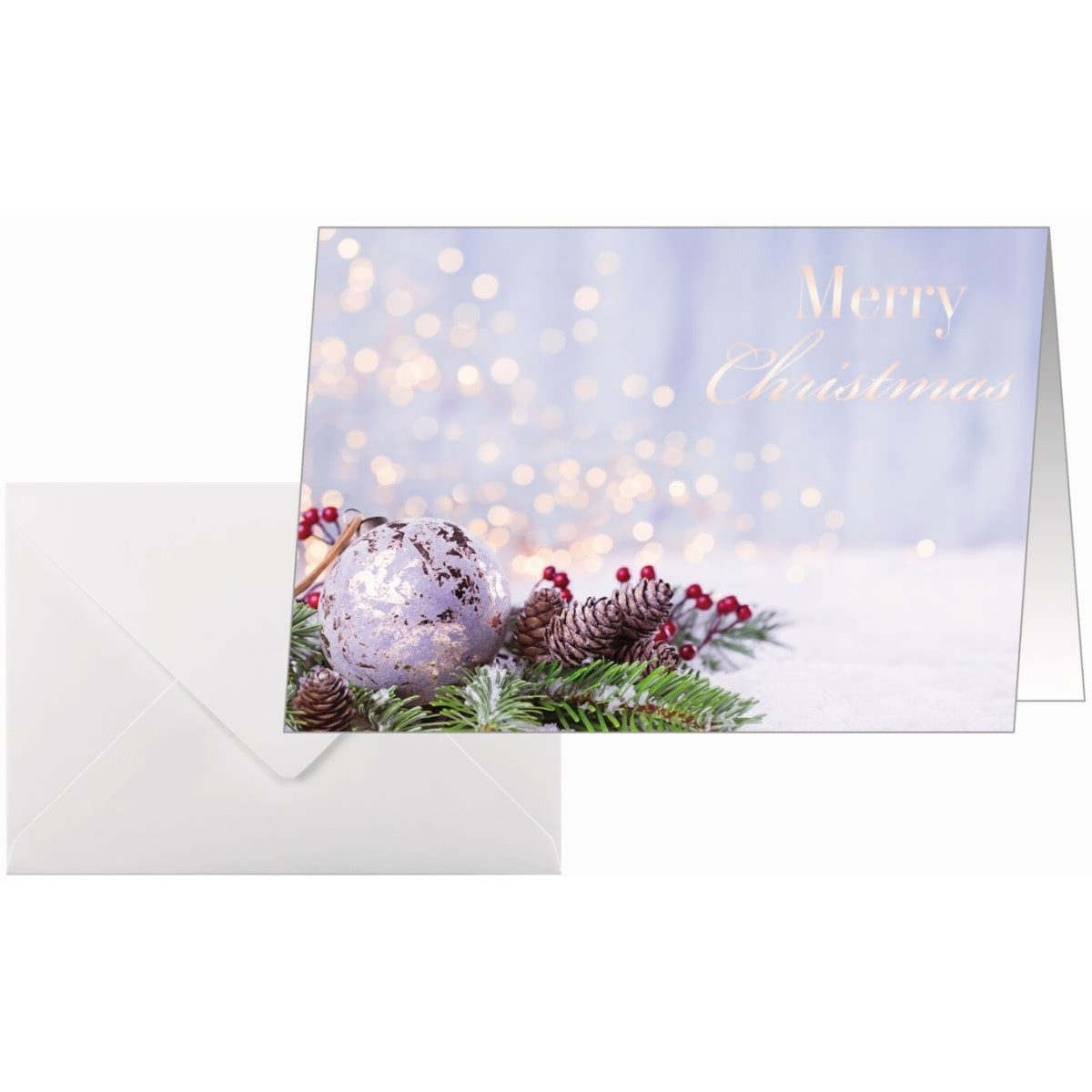 Sigel Klappkarte Weihnachtskarte A6 250g 25+25 Stück Charmful Christmas