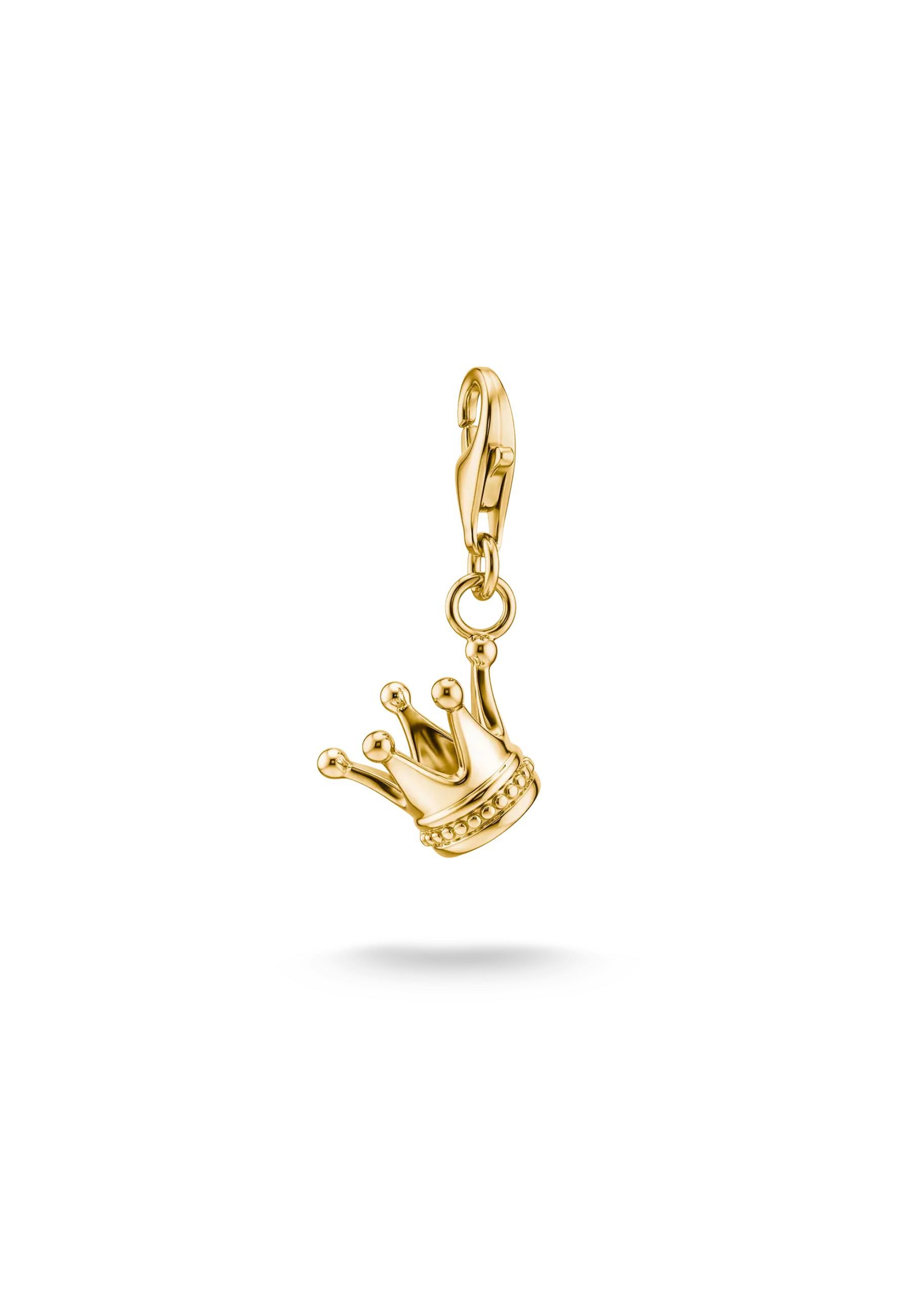 THOMAS SABO Kettenanhänger Vergoldeter Kronen Charm-Anhänger (Set)