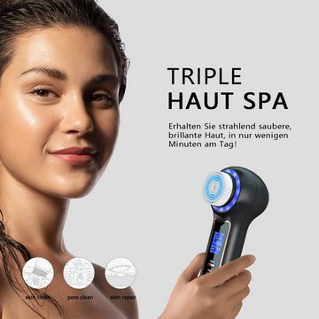 Welikera Elektrische Gesichtsreinigungsbürste Multifunktionale Hautpflegebürste,Tiefenreinigung für strahlende Haut