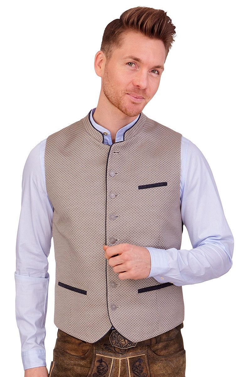 Spieth & Wensky Trachtenweste Trachtenweste - TRÜFFEL - beige/schwarz