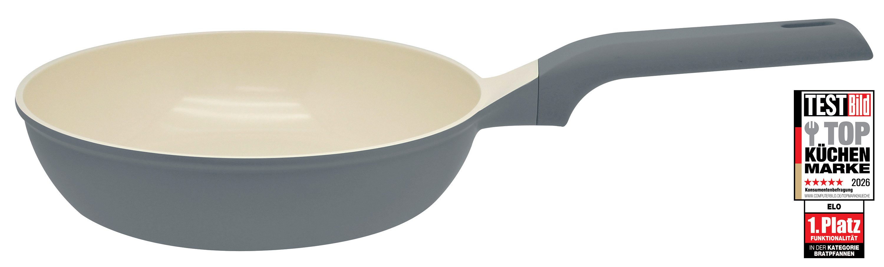 Elo Basic Schmorpfanne Colorio Pastell, Aluminiumguss (1-tlg), Außen farbig Silikon Polyester beschichtet