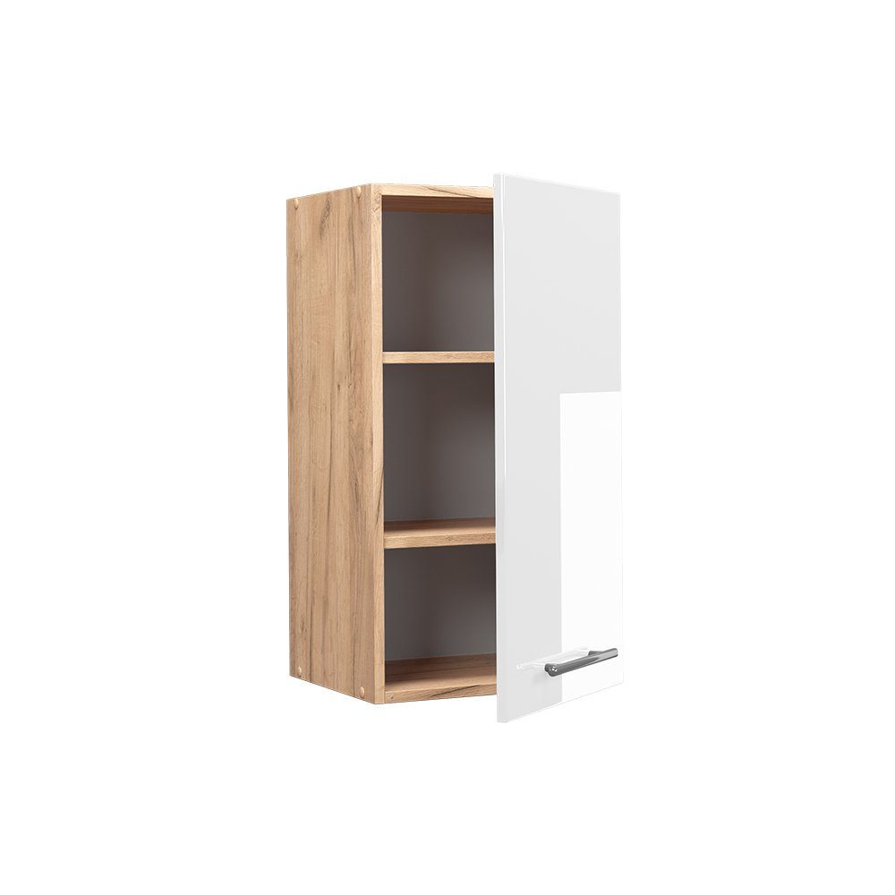 Vicco Hängeschrank Fame-Line, Weiß Hochglanz/Goldkraft Eiche, 40 cm (1-St) – Bild 4 von 5