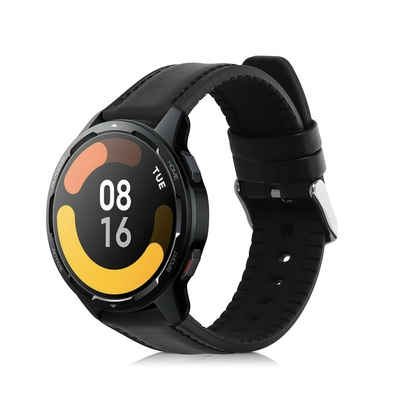kwmobile Uhrenarmband Sportarmband für Xiaomi Watch S1 Active, Leder Fitnesstracker Ersatzarmband Uhrenverschluss