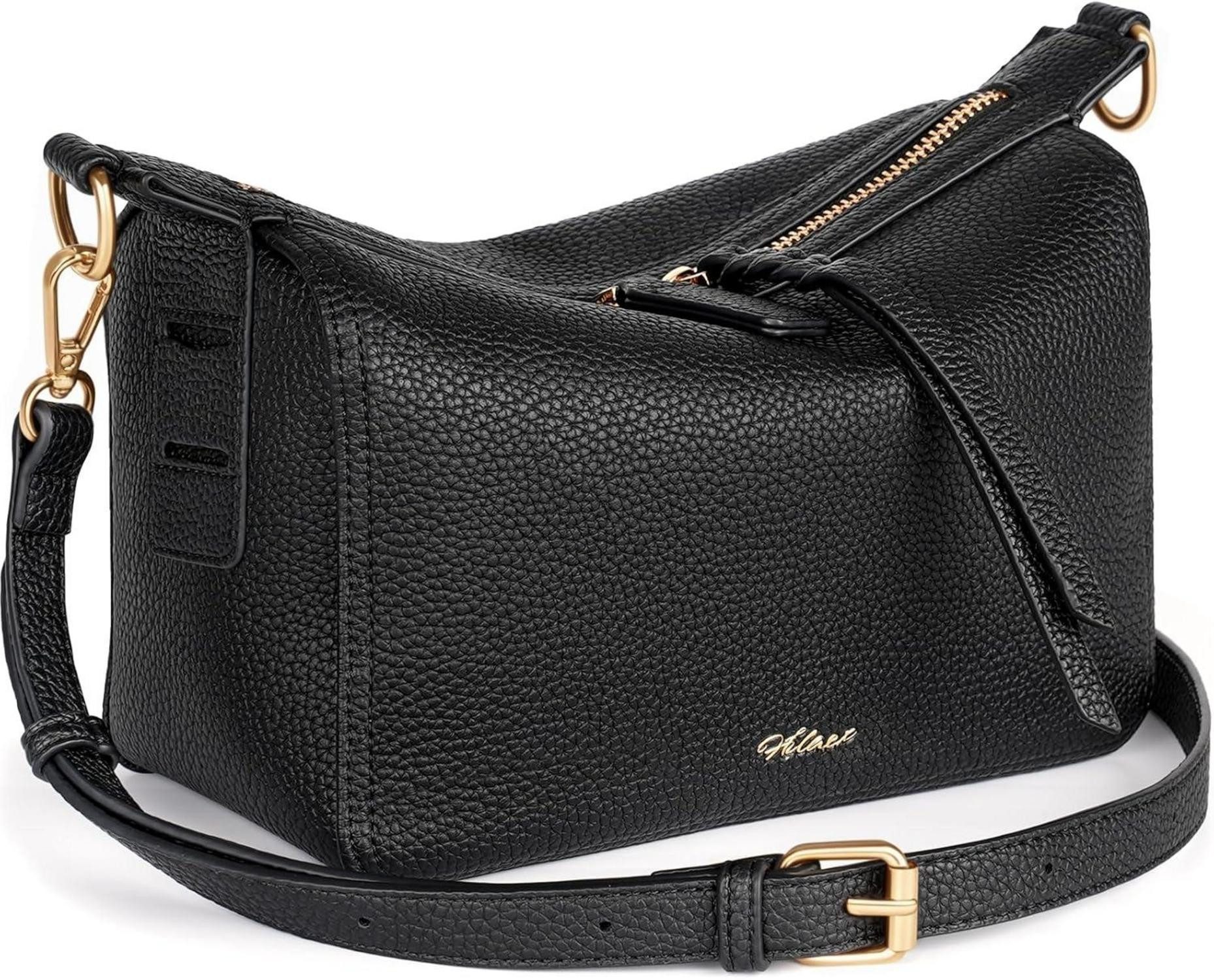 Umhängetasche Damen Umhängetasche Leder Crossbody Schultertasche mit Verstellbar