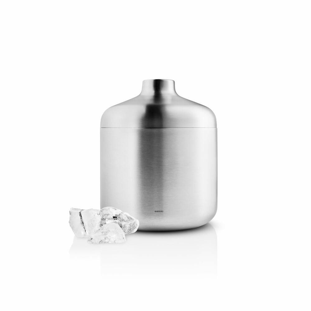 Eva Solo Eiseimer Liquid Lounge Brushed Steel, 14 cm, mit Eislöffel