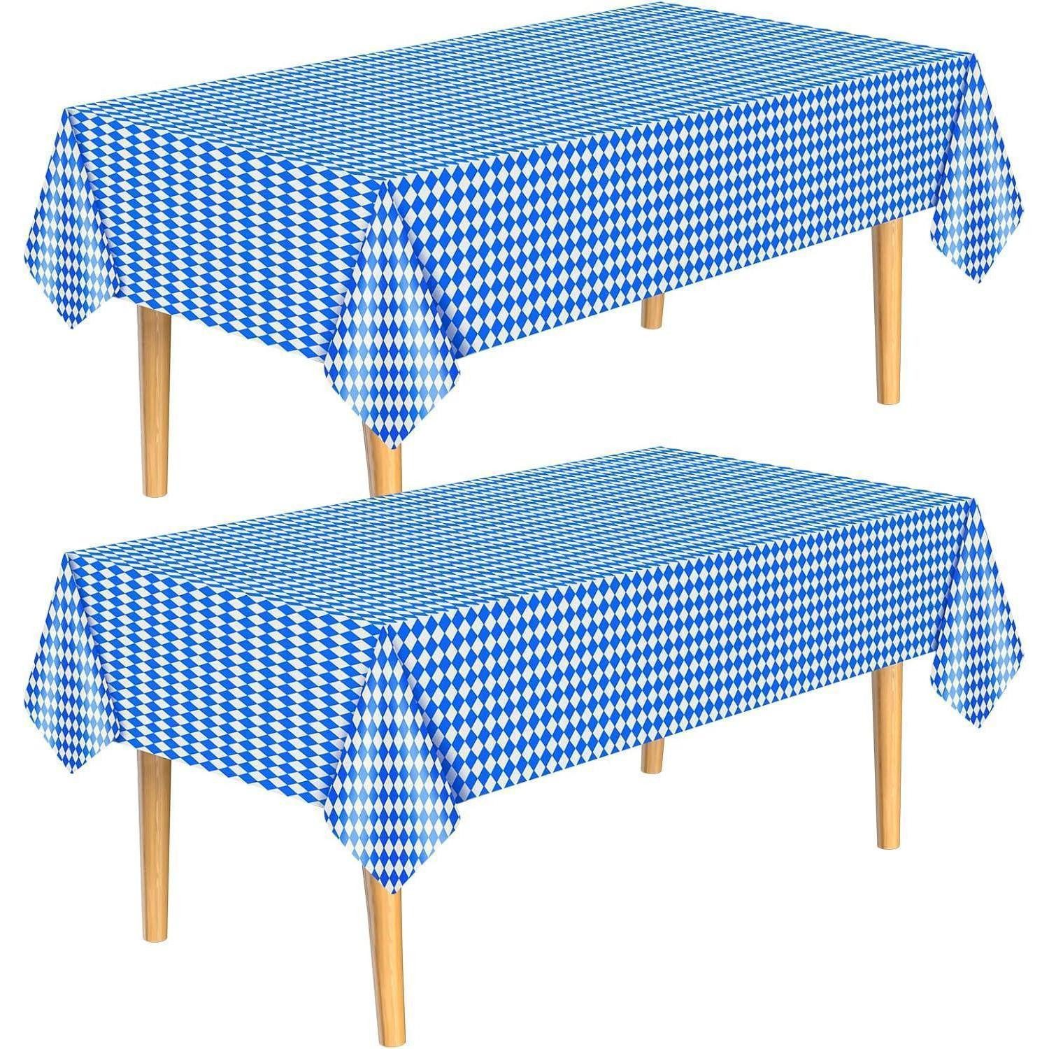 LuxusKollektion Tischdecke 2er Set Oktoberfest Tischdecke bayerische Flagge blau-weißes