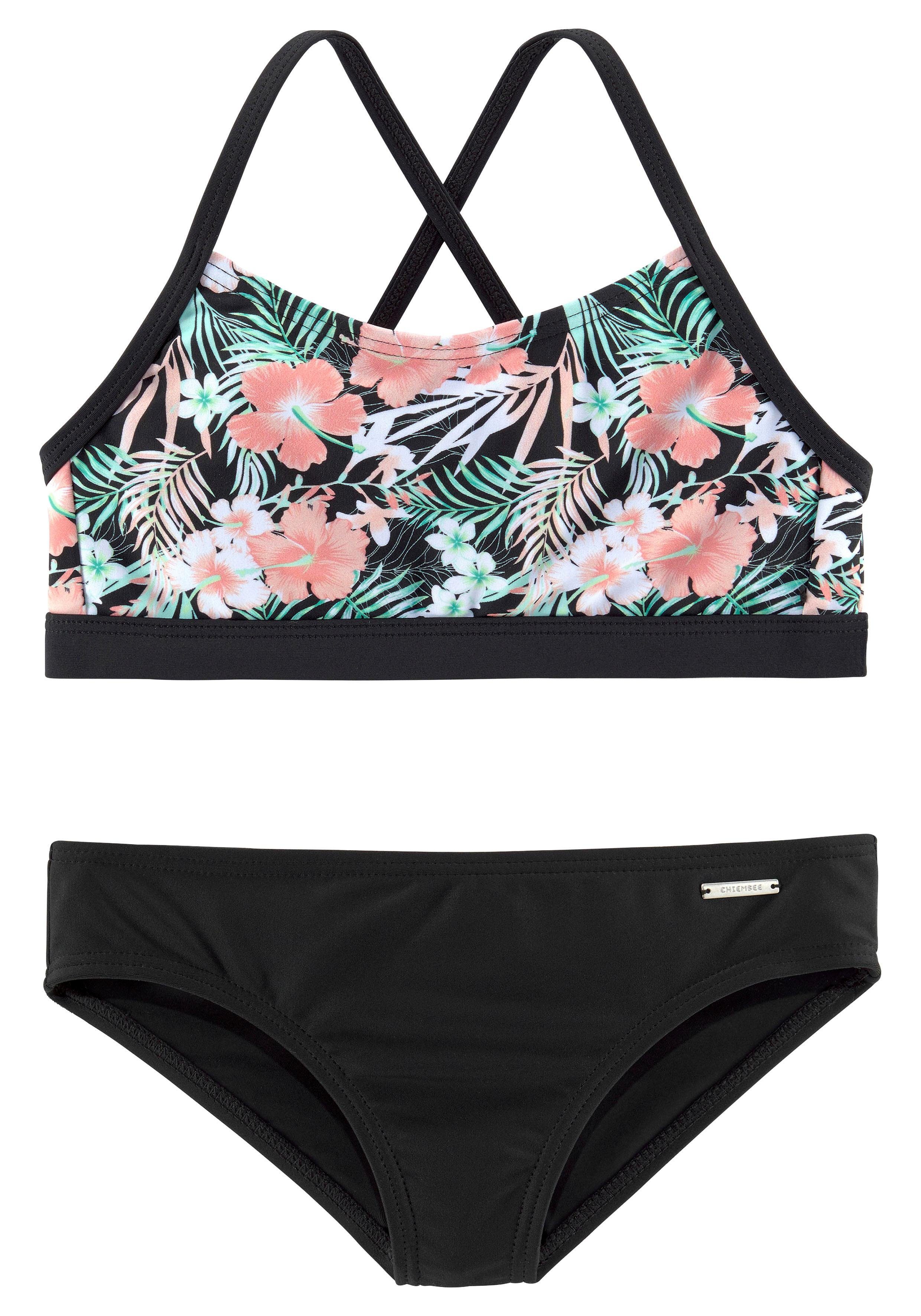 Chiemsee im tropischen Print Bustier-Bikini