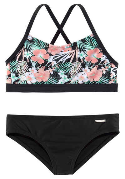 Chiemsee Bustier-Bikini im tropischen Print