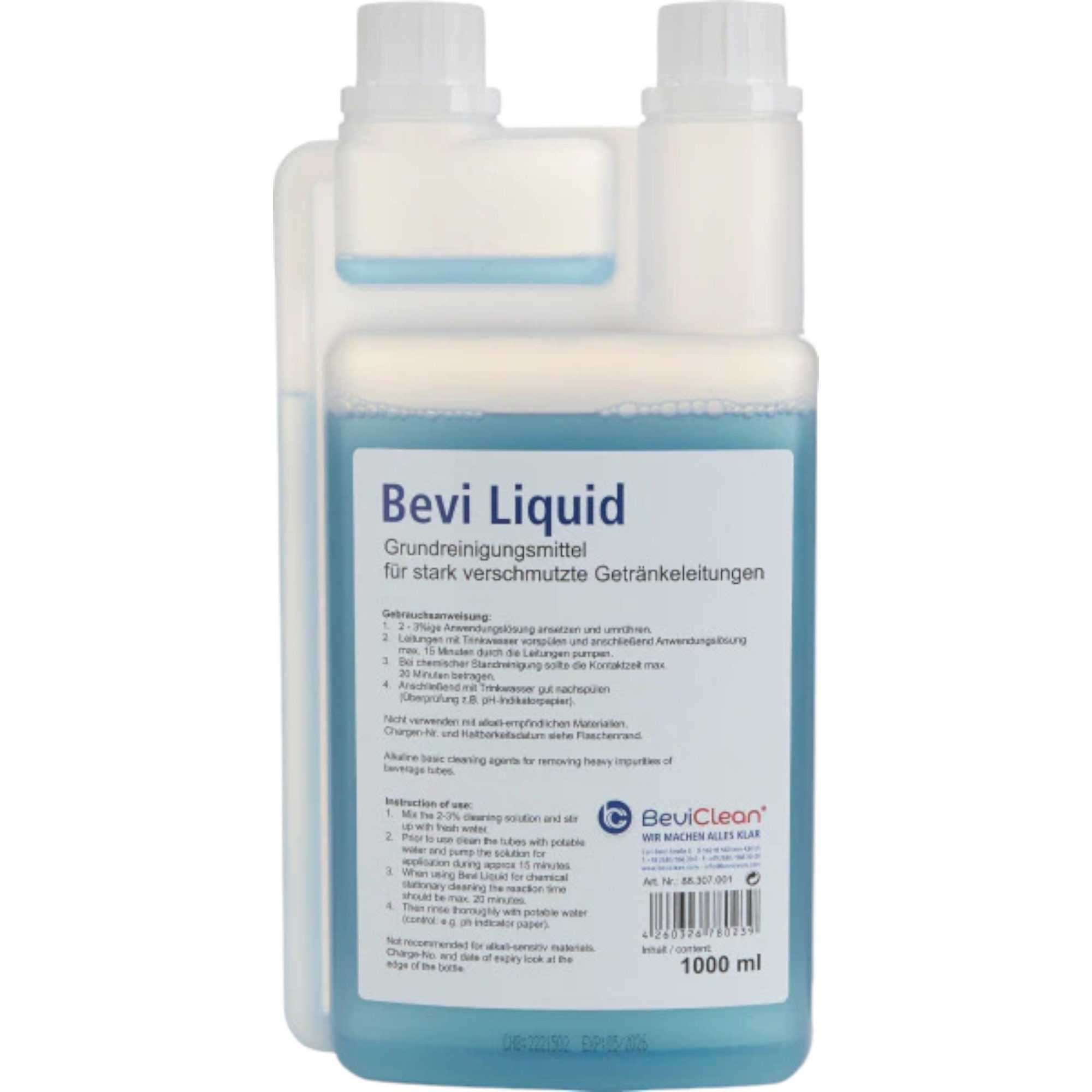 Bevi Clean GmbH Zapfanlage Alkalisches Grundreinigungsmittel Bevi Liquid Reinigung Schankanlage
