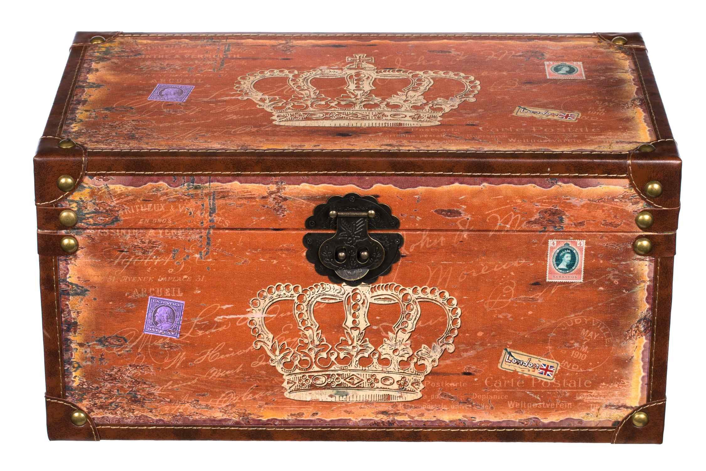 BIRENDY Dekoobjekt Truhe Kiste SJ14307 Krone günstig online kaufen