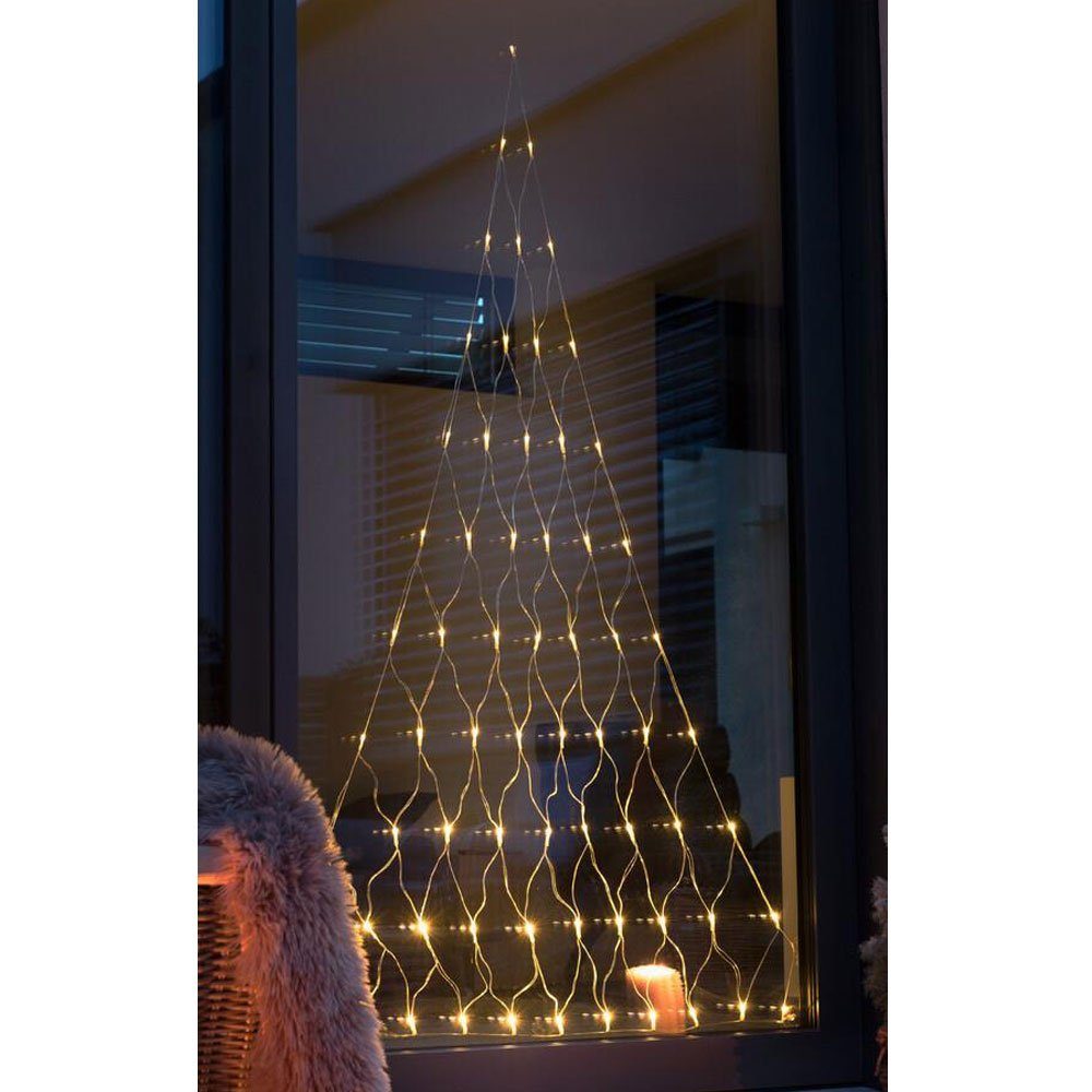 Home-trends24.de LED-Lichterkette »LED Lichterkette Tannenbaum Baum Fenster  Deko Weihnachtsdeko Timer«