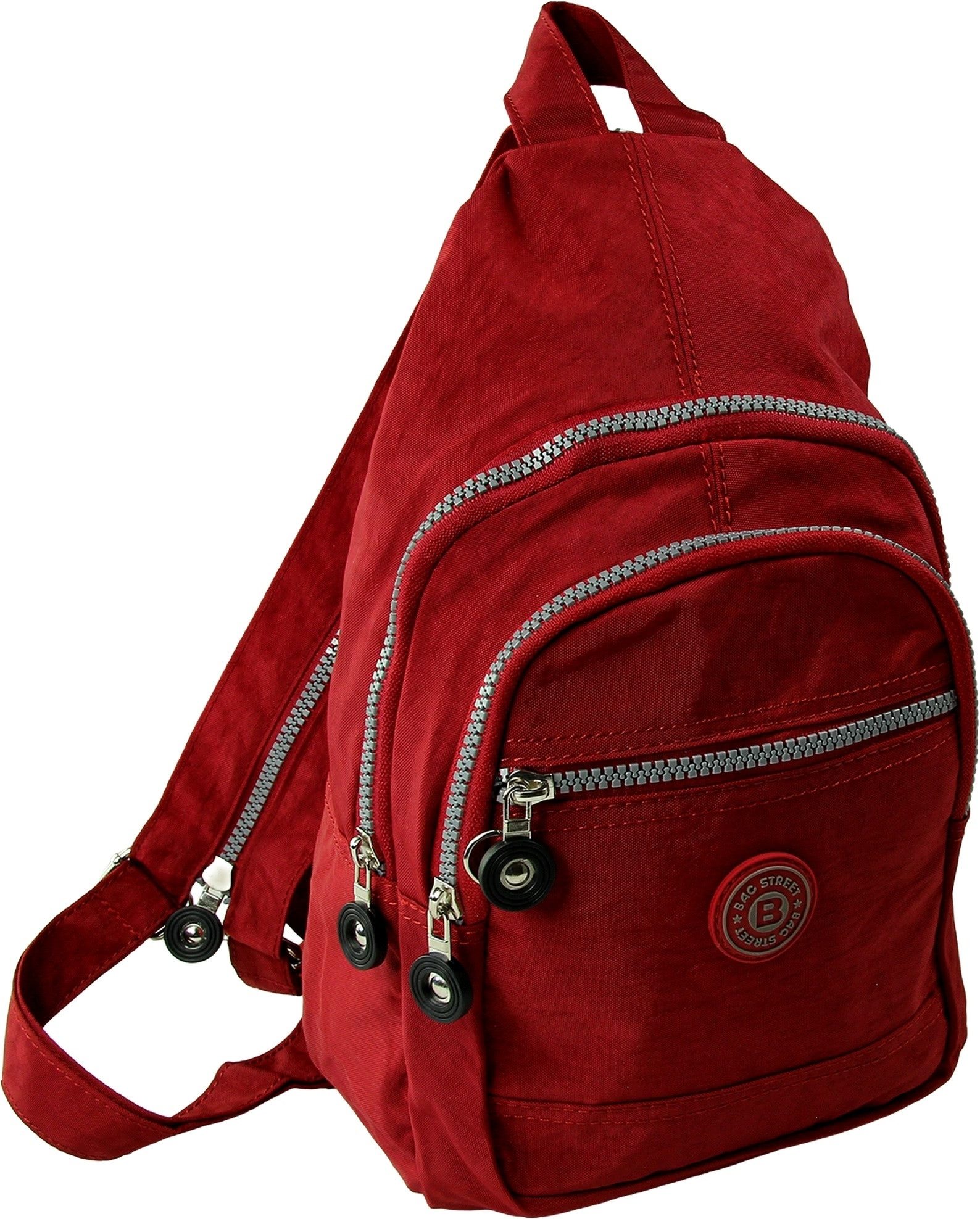 Freizeitrucksack Bag Street Rucksack Crinkle Nylon rot