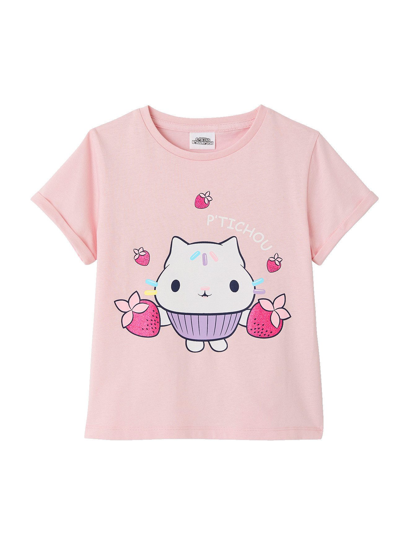 Kurzarmshirt Kinder T-Shirt Cupcake-Motiv GABBY'S DOLLHOUSE