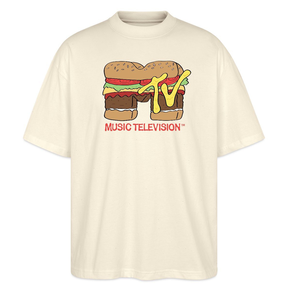 T-Shirt MTV Music Television Burger-Logo Oversize Unisex T-Shirt