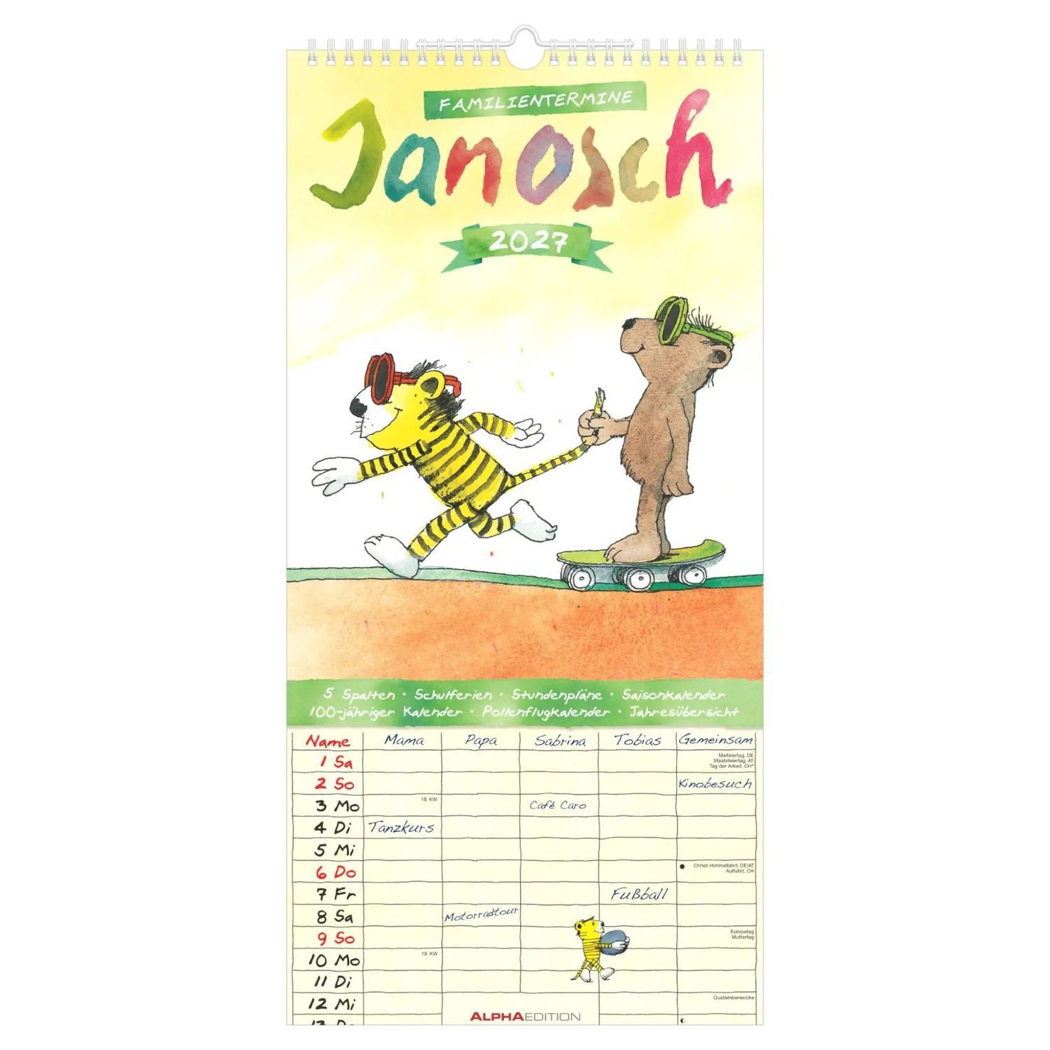 Wandkalender Janosch Familienplaner 2027