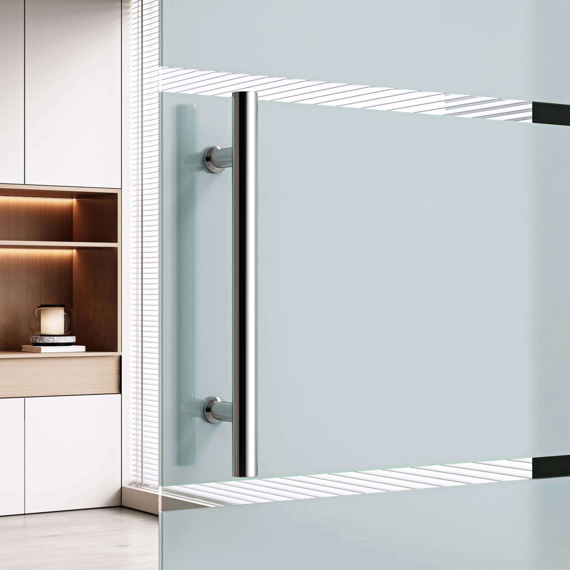 doporro Glasschiebetür komplettset Zimmertür Schwebetüren H:205/215cm 8mm ESG Amalfi13