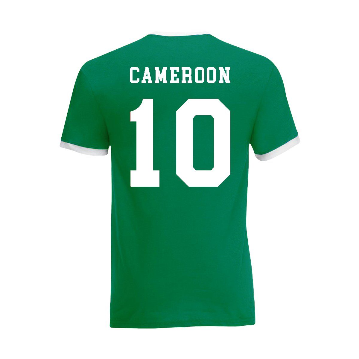 Shirt Youth Fußball Frontprint Kamerun T-Shirt Designz im mit Trikot Herren trendigem Look