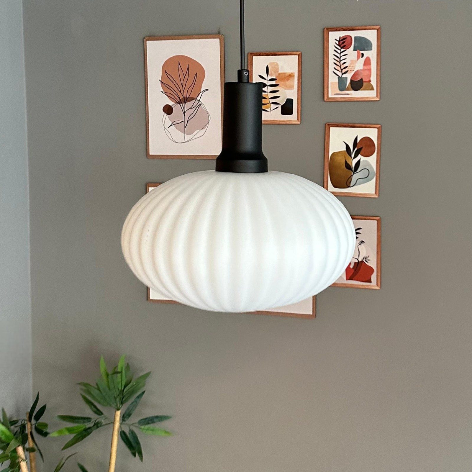 Bamyum Pendelleuchte Pendelleuchte Elegant Lanterne Glas, günstig online kaufen