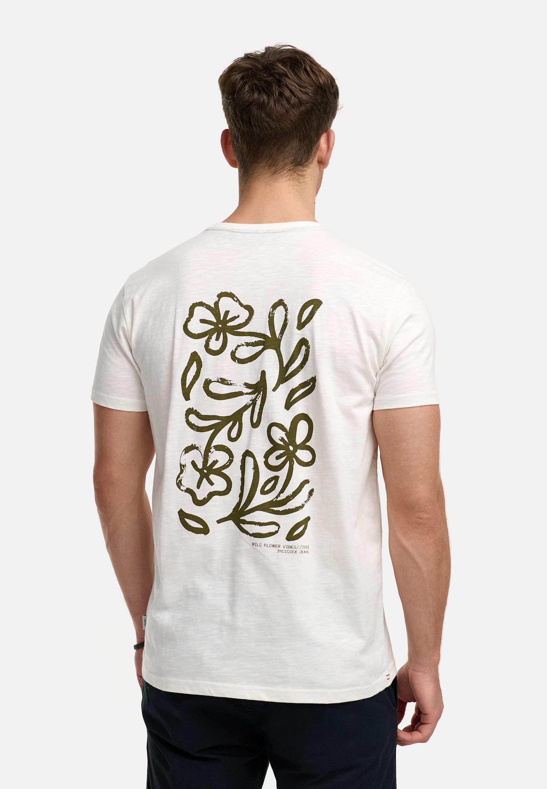 Indicode T-Shirt Herren INAsbjorn Shirt Tee Herrenshirt T-Shirt mit hochwertig verarbeiteten Details