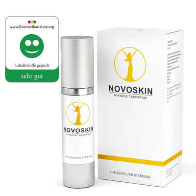Novoskin Tagescreme Tagescreme Antiaging mit 2 Hyaluronsäuren, Matrixyl™ 3000, Vitamin A, Antiaging, Antifalten, feuchtigkeitsspendend