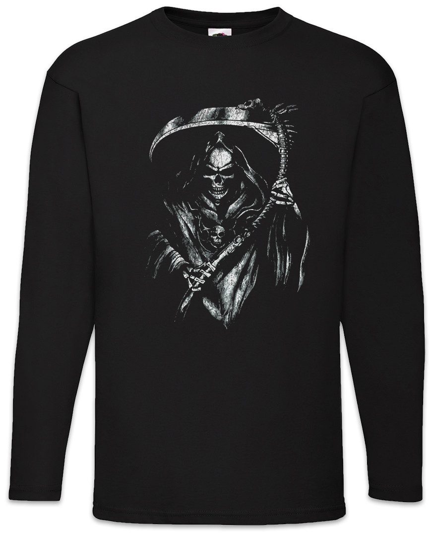 Urban Backwoods Langarmshirt Grim Reaper III Langarm T-Shirt Sensenmann The Death Skeleton Skull (1-tlg) Art Tattoo Schnitter Schädel