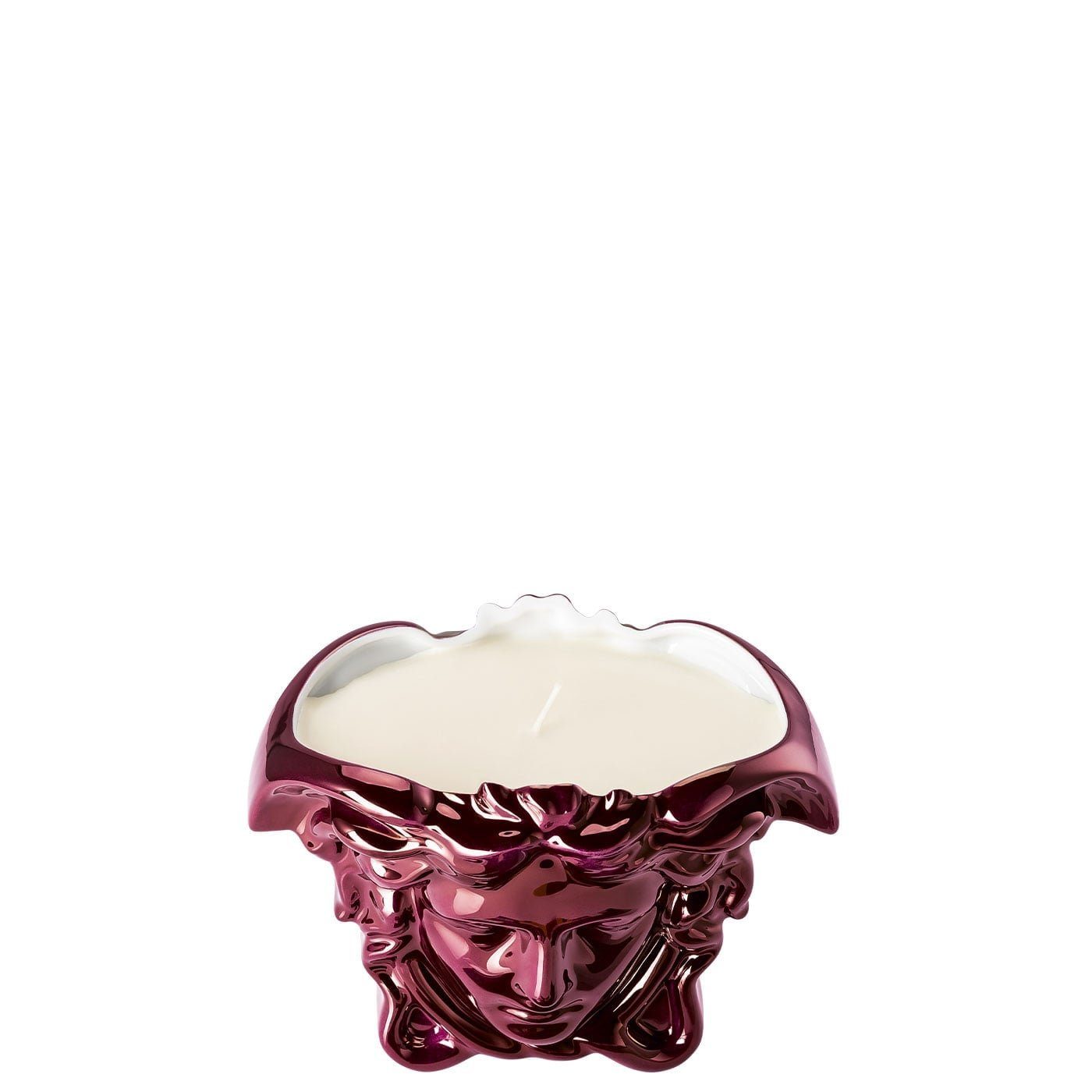 Tischlicht Grande Duftwachs Teelichthalter Rosenthal meets Versace Fuchsia Medusa mit