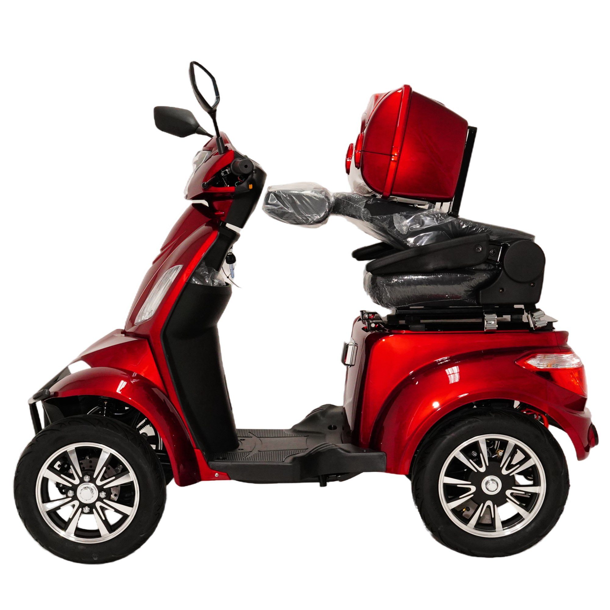 Urban Hopper E-Motorroller Elektro Seniorenmobil 4-Rad Elektroroller Urban Hopper Best Ager Li, 1000 W, 15 km/h, Lithium Akku herausnehmbar mit Top-Case Stockhalter ca 60KM 3 Gang COC