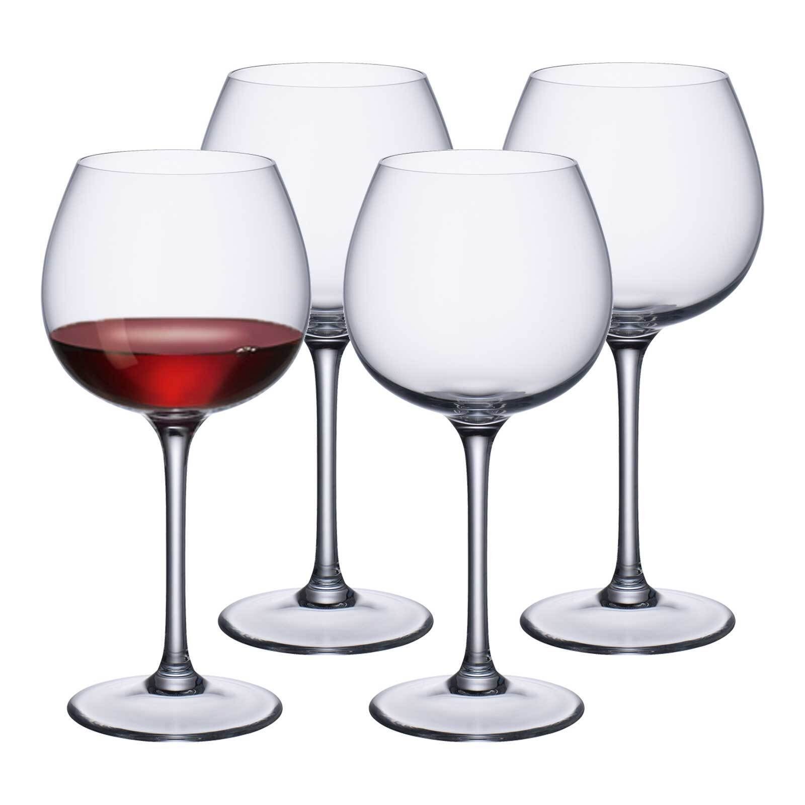 Villeroy & Boch Rotweinglas Purismo Wine Rotweingläser 550 ml 4er Set, Glas