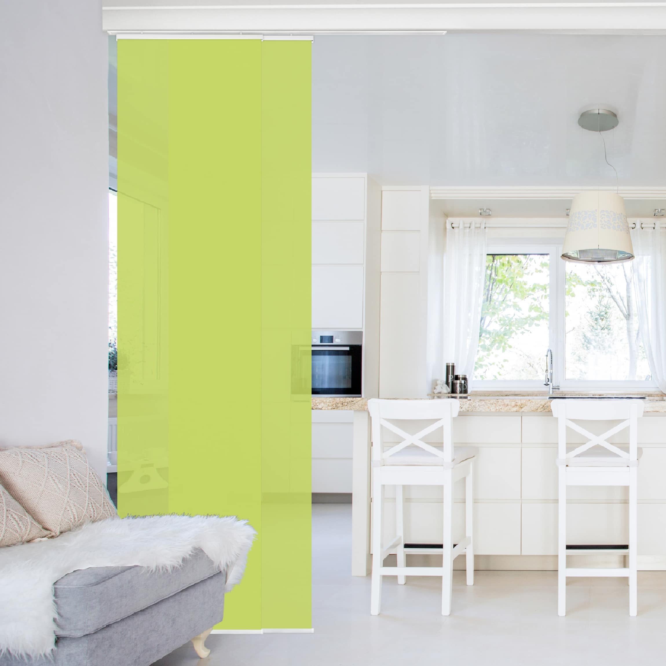 Bilderdepot24 Schiebegardine modern Flächenvorhang blickdicht Frühlingsgrün günstig online kaufen