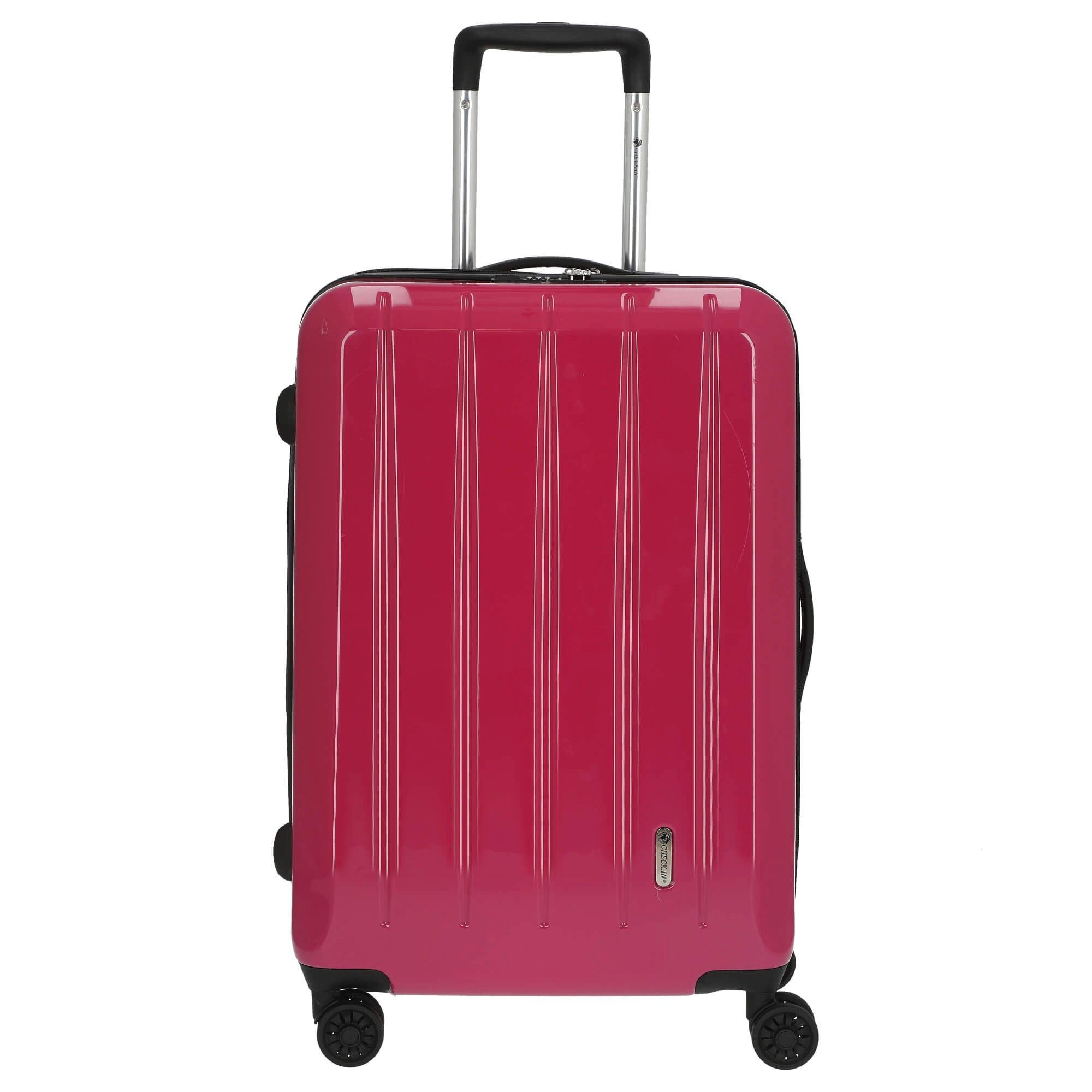 CHECK.IN® Koffer London 2.0 - 4-Rollen-Trolley 67 cm (pink), 4 Rollen Rollen