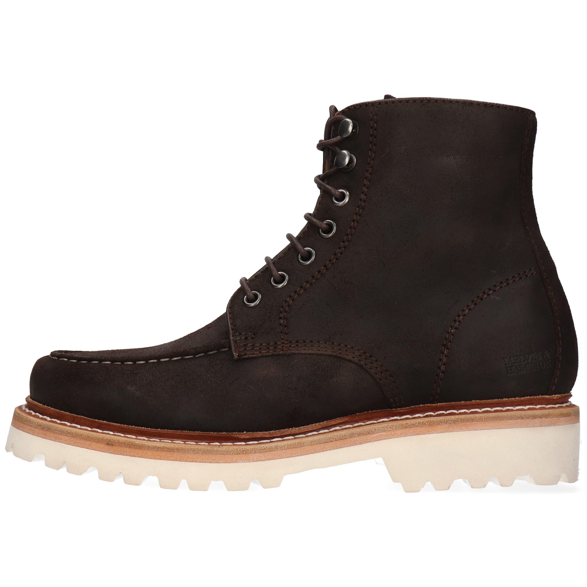 Melvin & Hamilton Wimmie 4 Leder-Schnürstiefeletten für Herren Stiefelette Plateausohlen, Echtes Leder
