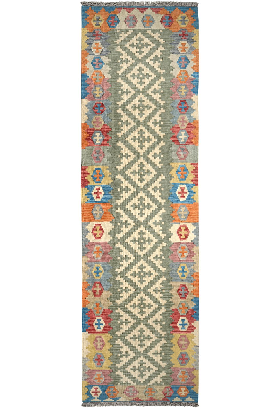 Looma Teppich Kelim Gashgai 299x86cm, rechteckig, Höhe: 5 mm, Gashgai, Schurwolle, Unikat